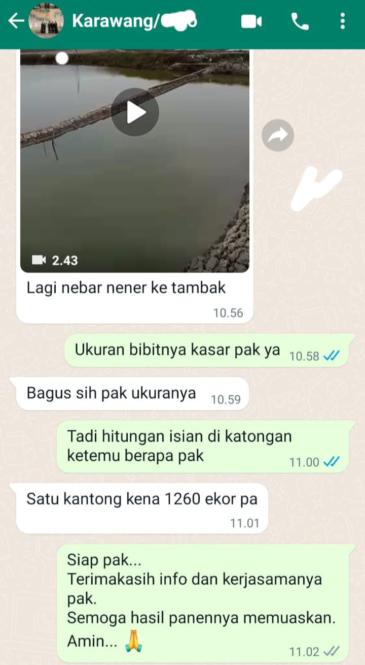 Kiriman Karawang 25 Maret 2022 Sudah Diterima Sehat dan Hitungan Bagus