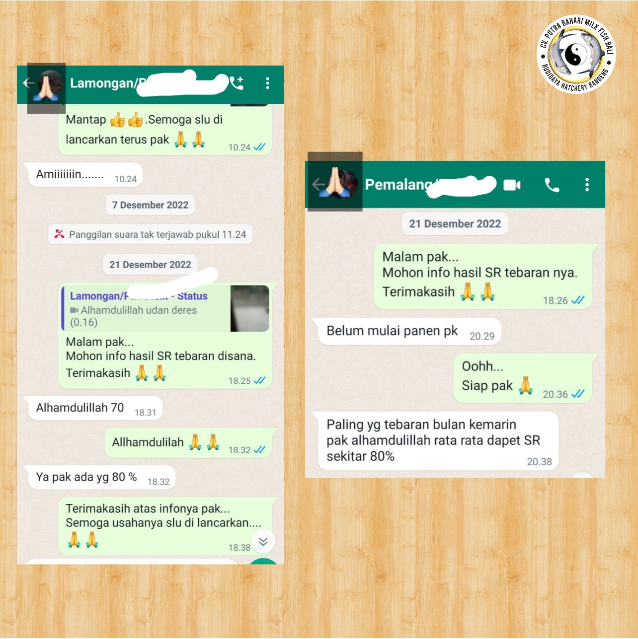 Testimoni Pelanggan Pemalang dan Lamongan