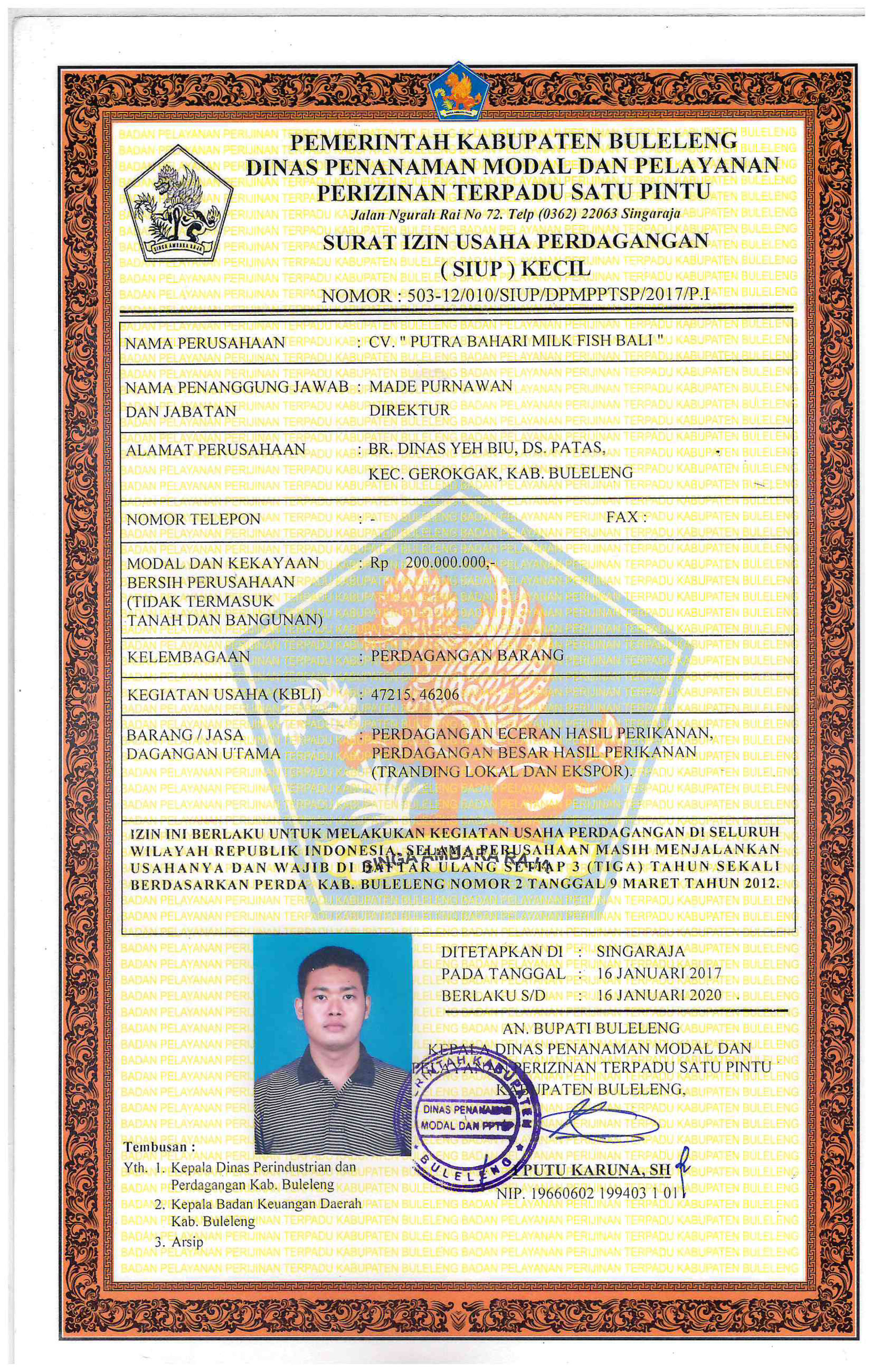 Surat Ijin Usaha Perdagangan